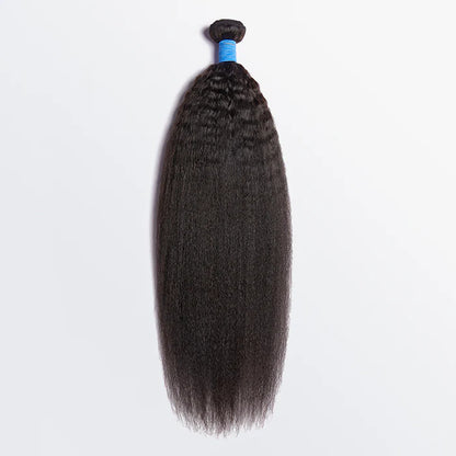 Bailey Hair Company 10-30 Inch Kinky Straight Virgin Brazilian Hair #1B Natural Black