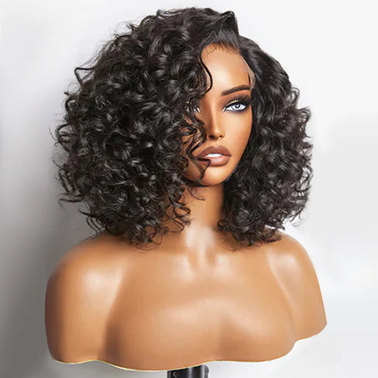 Bailey Hair Company 10 inch Bouncy Left C Part Loose Wave Glueless Minimalist HD Lace Wig Ready To Go