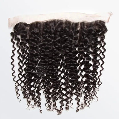 Bailey Hair Company 14-20 Inch 13" x 4" Italy Curly Free Parted Frontal #1B Natural Black