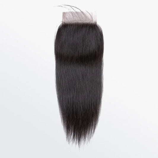 Bailey Hair Company 14-20 Inch 4" x 4" HD Straight Free Parted Lace Closure #1B Natural Black