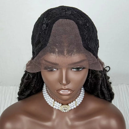 Bailey Hair Company 26 Inches 4x4 Faux Goddess Locs with Curls Braids Lace Closure Wigs 200% Density-100% Handmade