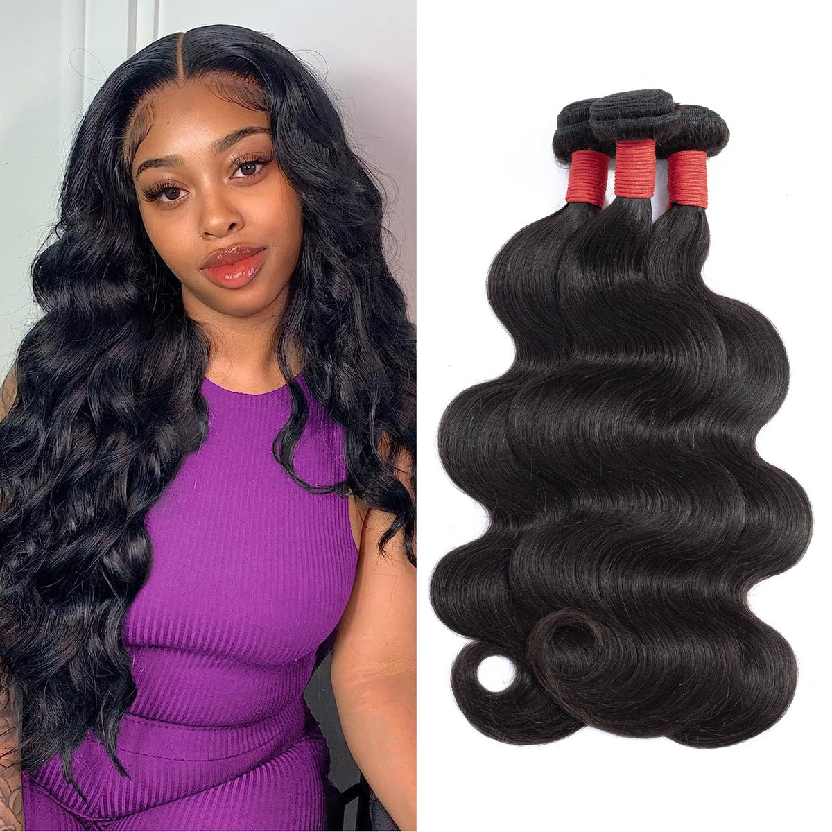 Riverwood Body Wave Indian Virgin Human Hair Bundle(Premium)