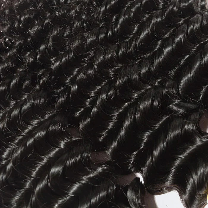 Bailey Hair Company 10-30 Inch Deep Curly Virgin Brazilian Hair #1B Natural Black