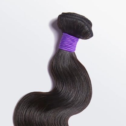 Bailey Hair Company 10-30 Inch 12A Premium Raw Indian Hair Body Wavy #1B Natural Black｜One Bundle