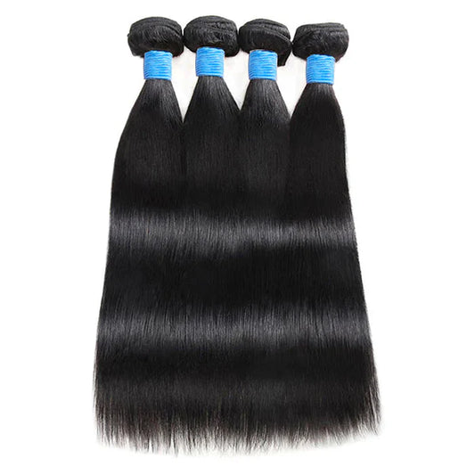 Bailey Hair Company 10-40 Inch Straight Virgin Brazilian Hair #1B Natural Black