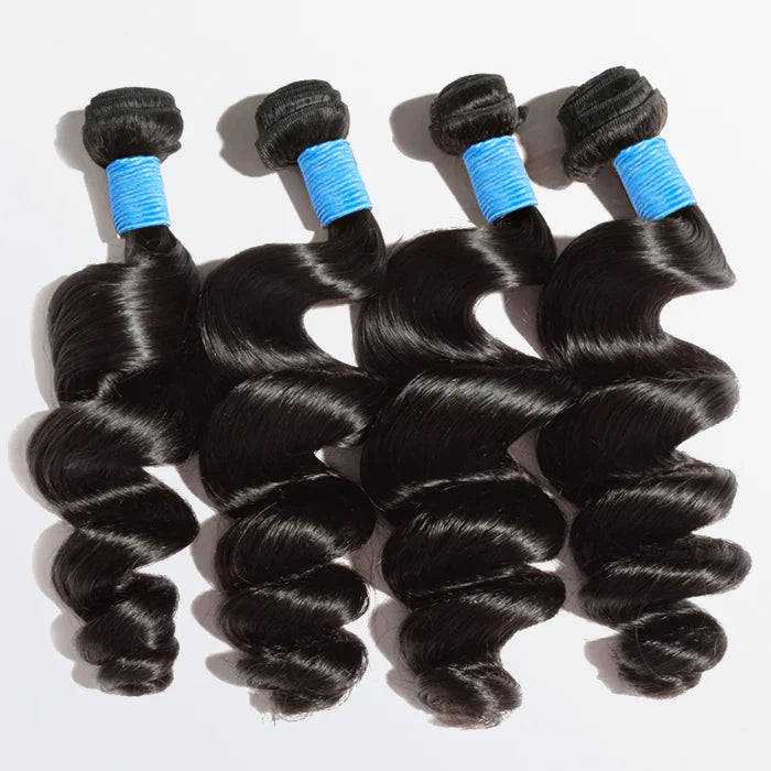 Bailey Hair Company 10-30 Inch Loose Wavy Virgin Brazilian Hair #1B Natural Black
