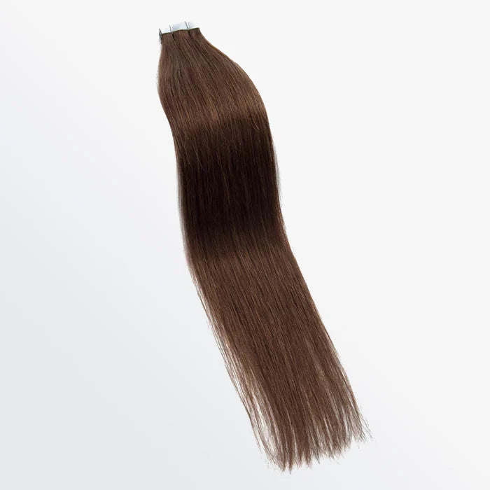 Bailey Hair Company Premium Quality Straight Tape In Remy Hair Extensions #4 Chocolate Brown