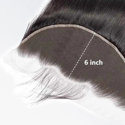 Bailey Hair Company 14-20 Inch 13" x 6" HD Straight Free Parted Frontal #1B Natural Black