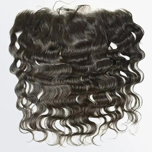 Bailey Hair Company 14-20 Inch 13" x 4" Ocean Wavy Free Parted Frontal #1B Natural Black