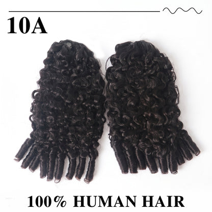 Burmese Curly Feather Crochet Human Hair for Braids