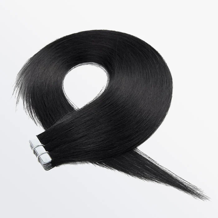 Bailey Hair Company Premium Quality Straight Tape In Remy Hair Extensions #1 Jet Black