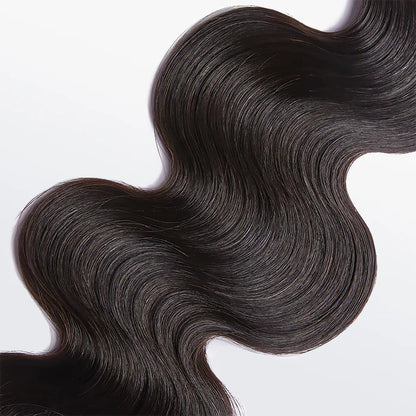 Bailey Hair Company 10-30 Inch 12A Premium Raw Indian Hair Body Wavy #1B Natural Black｜One Bundle