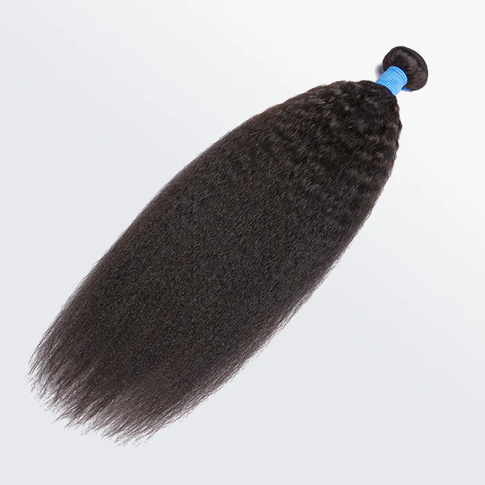 Bailey Hair Company 10-30 Inch Kinky Straight Virgin Brazilian Hair #1B Natural Black