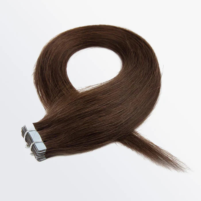 Bailey Hair Company Premium Quality Straight Tape In Remy Hair Extensions #4 Chocolate Brown