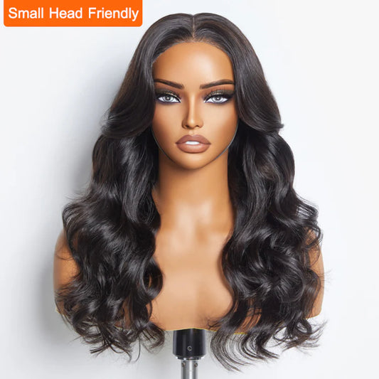 Bailey Hair Company 24 Inches 5"x5" Body Wavy Wear & Go Glueless #1B Lace Closure Wig-100% Human Hair