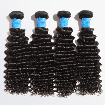 Bailey Hair Company 10-30 Inch Deep Curly Virgin Brazilian Hair #1B Natural Black