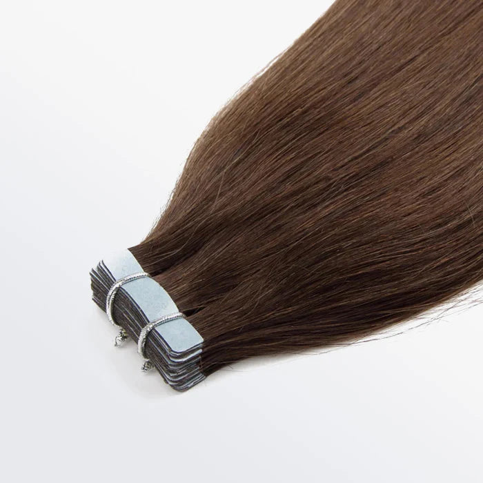 Bailey Hair Company Premium Quality Straight Tape In Remy Hair Extensions #4 Chocolate Brown