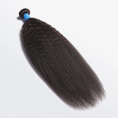 Bailey Hair Company 10-30 Inch Kinky Straight Virgin Brazilian Hair #1B Natural Black