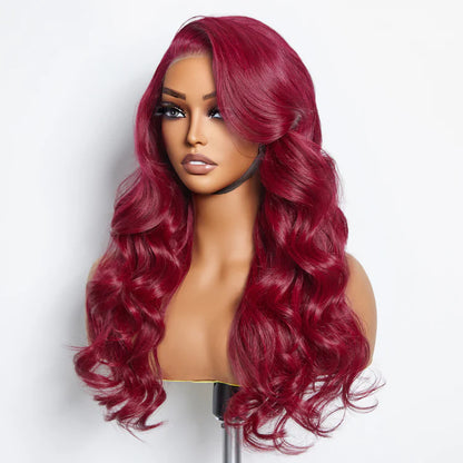 Bailey Hair Company 24 Inches 5"x5" Body Wavy Wear & Go Glueless #99j Lace Closure Wig-100% Human Hair