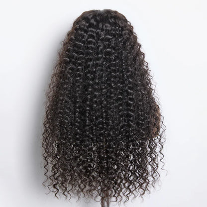 Bailey Hair Company 18-26inch #1B Deep Wavy 5x5 HD Front Lace Wig 180% Density