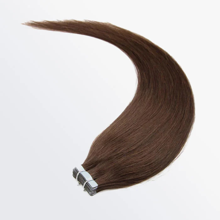 Bailey Hair Company Premium Quality Straight Tape In Remy Hair Extensions #4 Chocolate Brown