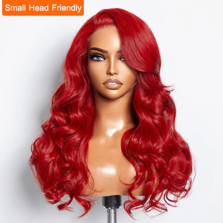 Bailey Hair Company 24 Inches 5"x5" Body Wavy Wear & Go Glueless #Red Lace Closure Wig-100% Human Hair