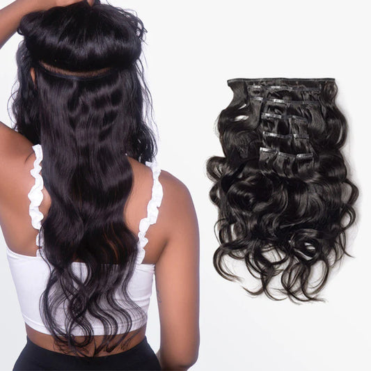 Bailey Hair Company 18-22 Inches Body Wavy Seamless Clip Ins