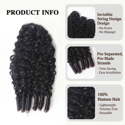 Burmese Curly Feather Crochet Human Hair for Braids