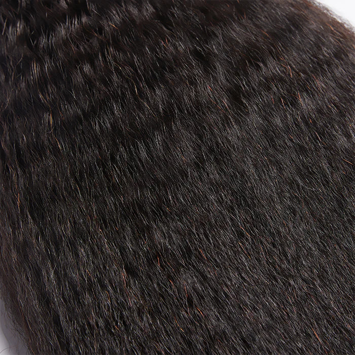 Bailey Hair Company 10-30 Inch Kinky Straight Virgin Brazilian Hair #1B Natural Black