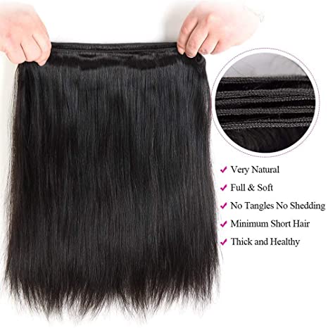 Straight Indian Virgin Human Hair Bundle(Premium)