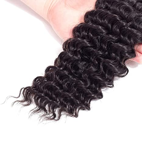 Riverwood Deep Wave Indian Virgin Human Hair Bundle(Premium)