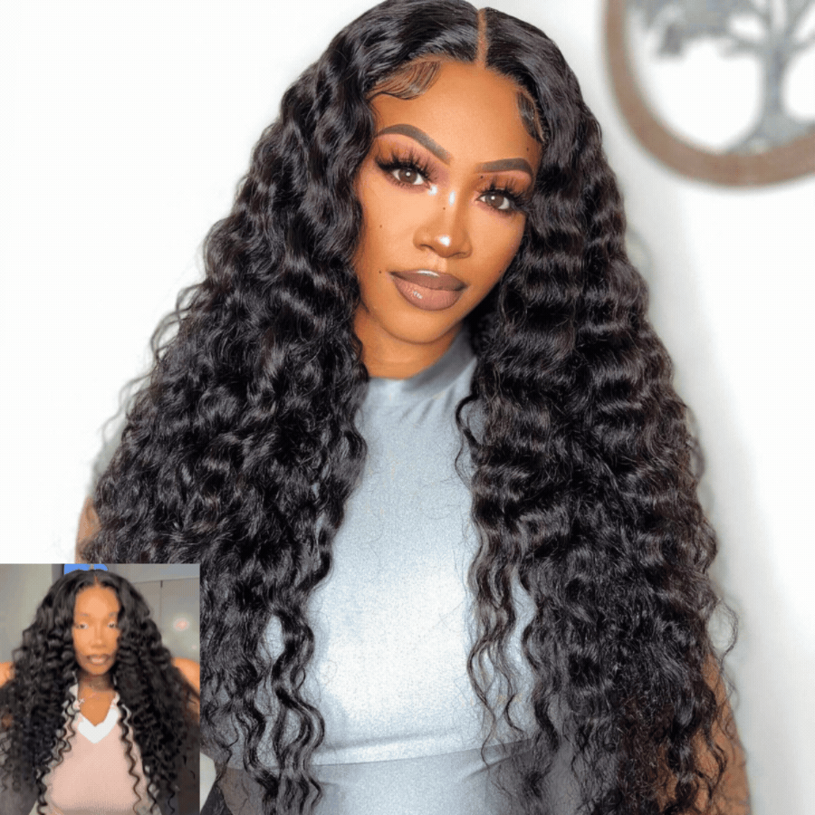 Riverwood Deep Wave Indian Virgin Human Hair Bundle(Premium)