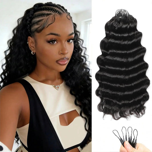 Deep Wave Feather Crochet Human Hair Extension