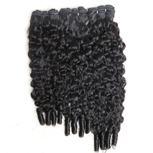14-28 Inch Burmese Curly Bundles Virgin Brazilian Hair #1B Natural Black