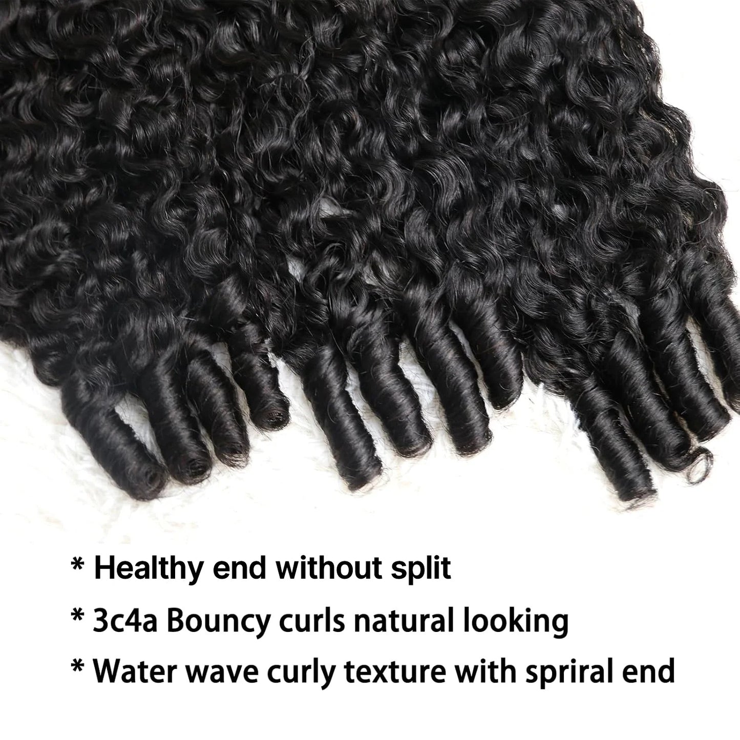 14-28 Inch Burmese Curly Bundles Virgin Brazilian Hair #1B Natural Black