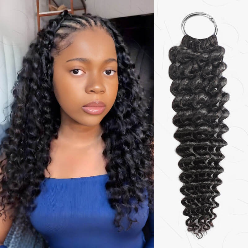 Deep Wave Feather Crochet Human Hair Extension