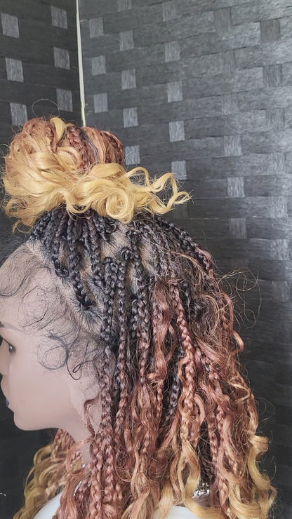 Copper braid custom wig unit