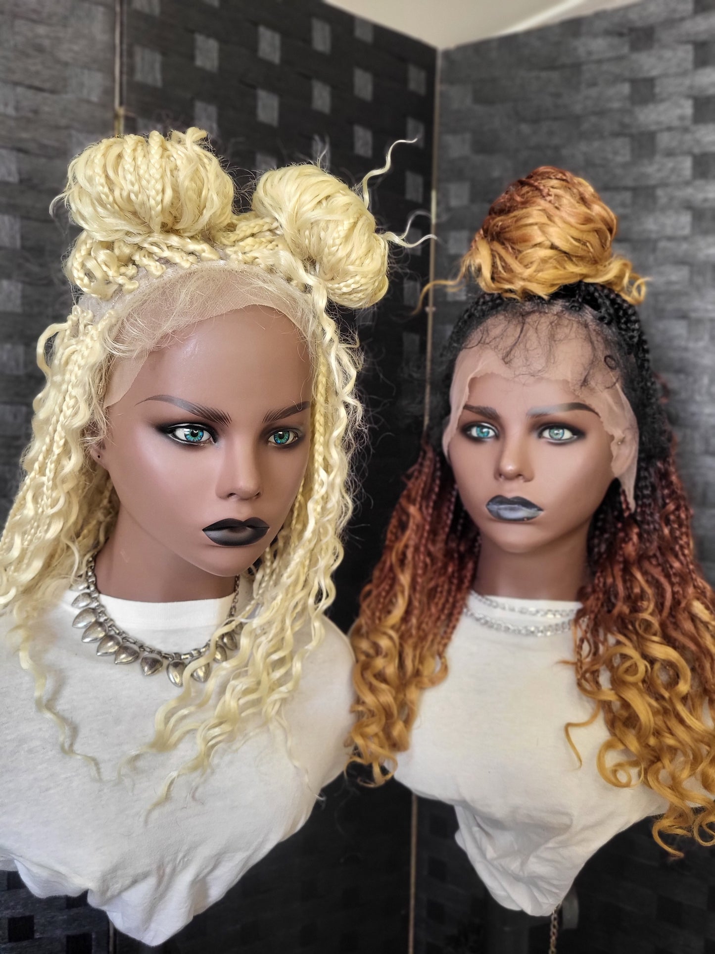 Copper braid custom wig unit