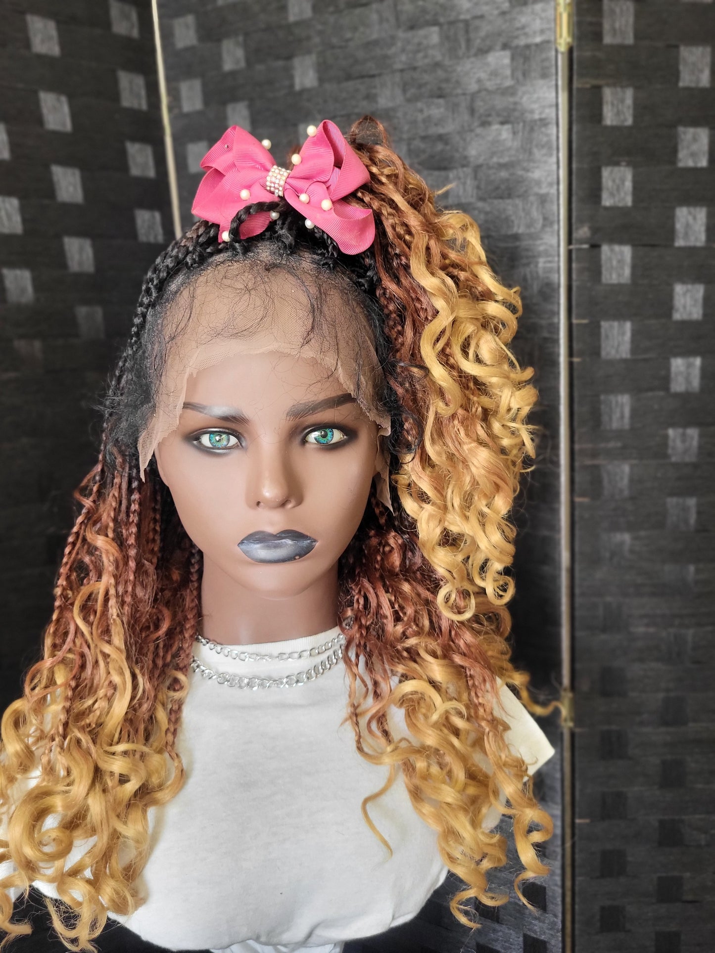 Copper braid custom wig unit